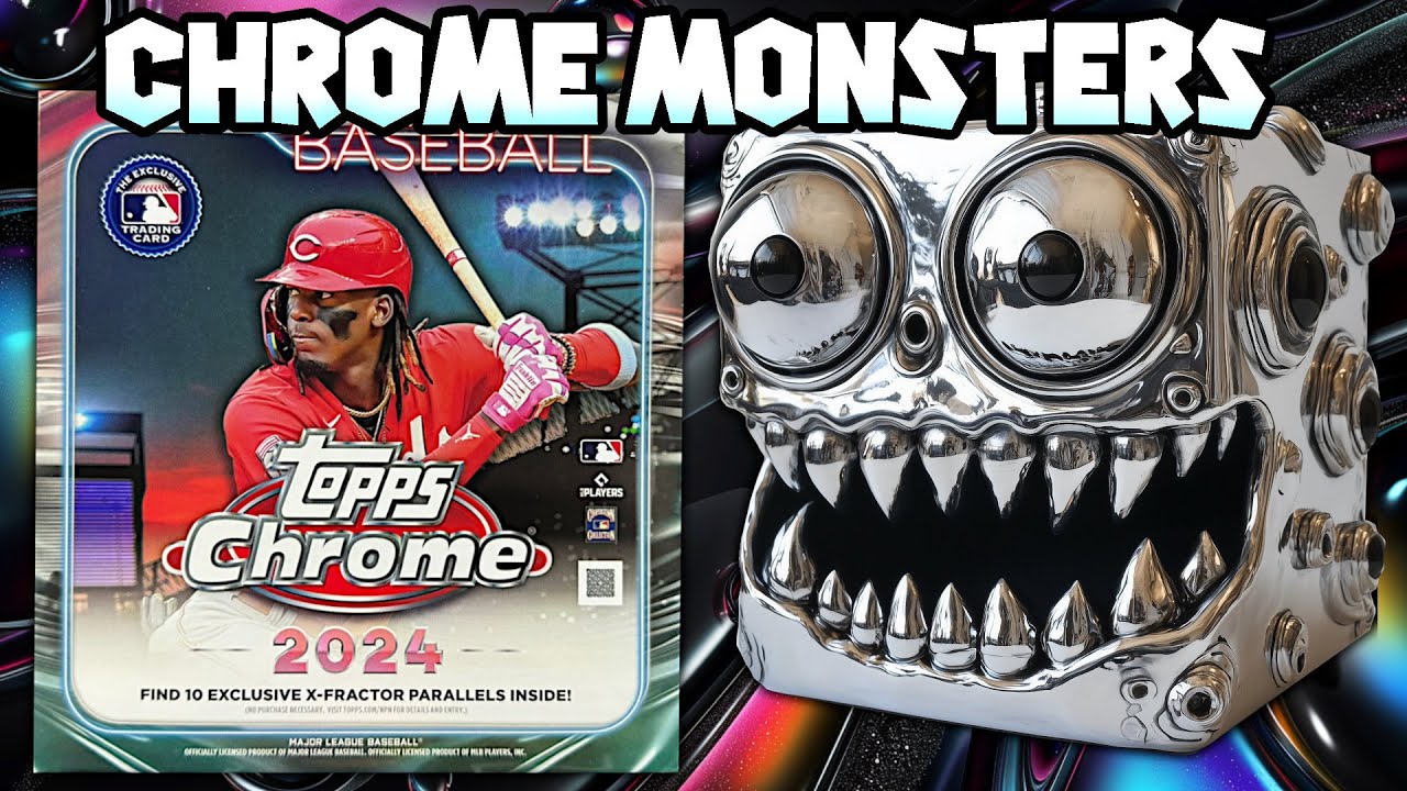 Ripping (8) MONSTER BOXES 2024 Topps Chrome Baseball Cards - YouTube