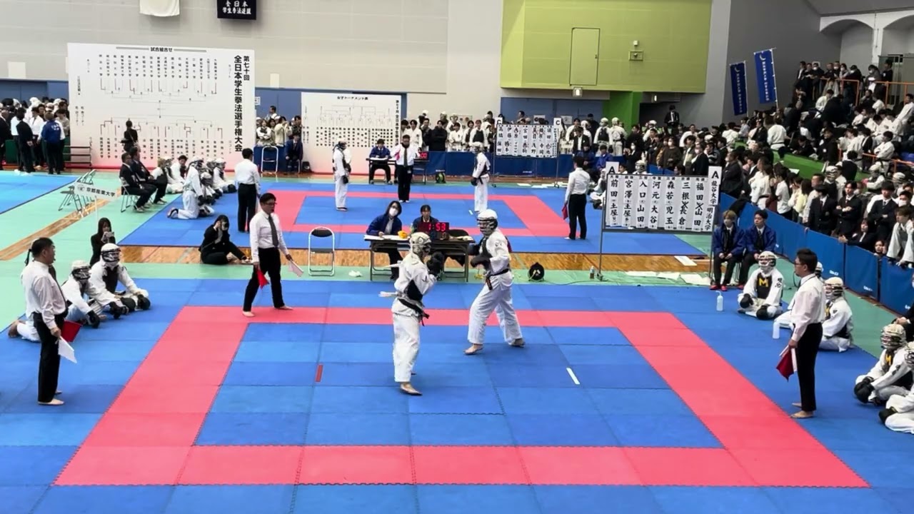 第70回全日本学生拳法選手権大会 男子 Aコート 第5試合 明治大学 VS 龍谷大学