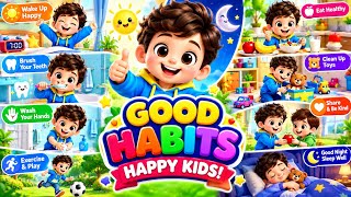 Good Habits Song for Kids 🌟 | Morning Routine, Brush Teeth, Wash Hands & More | TinyTune Kids