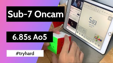 6.85 3x3 Ao5 Oncam [5.83 Single] ✅ MuptheCuber