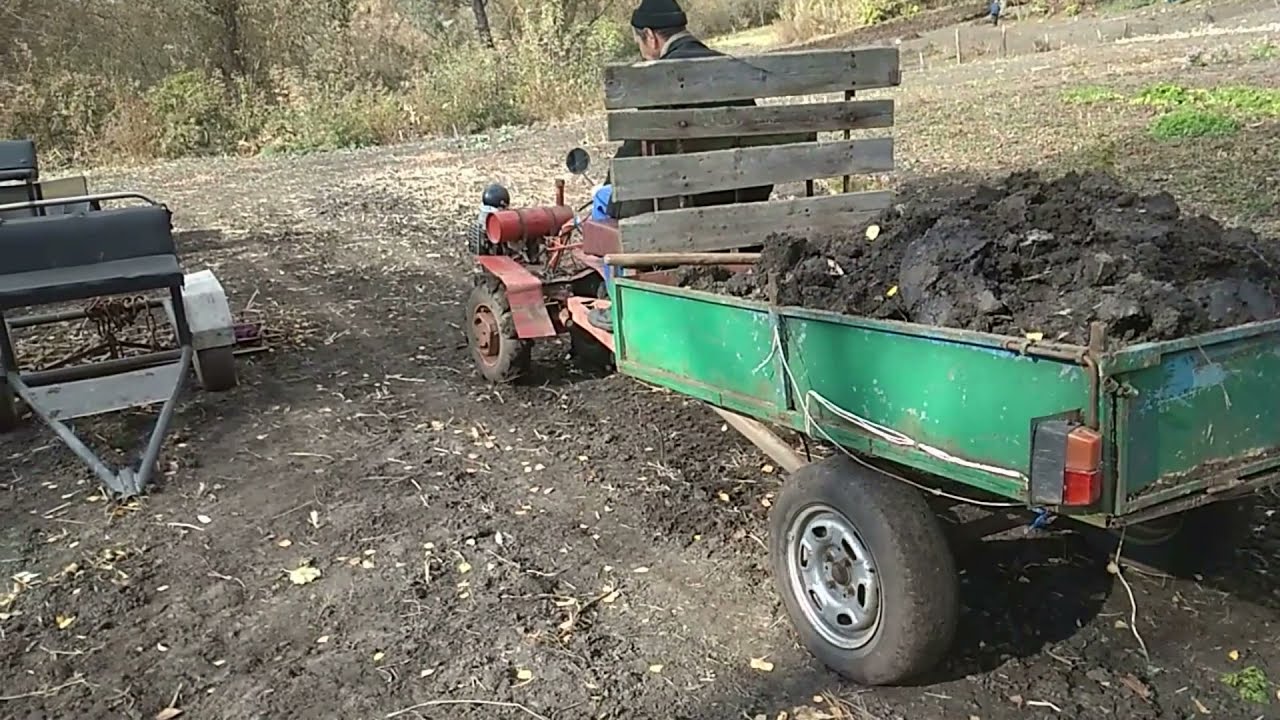 Мотоблок Мотор Сич.16 лет в строю.Перевозим землю двумя мотоблоками.