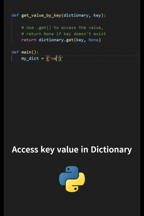 Access key value pairs in Dictionary in Python #python #coding # ...