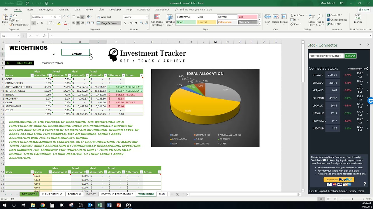 Investment Tracker - YouTube