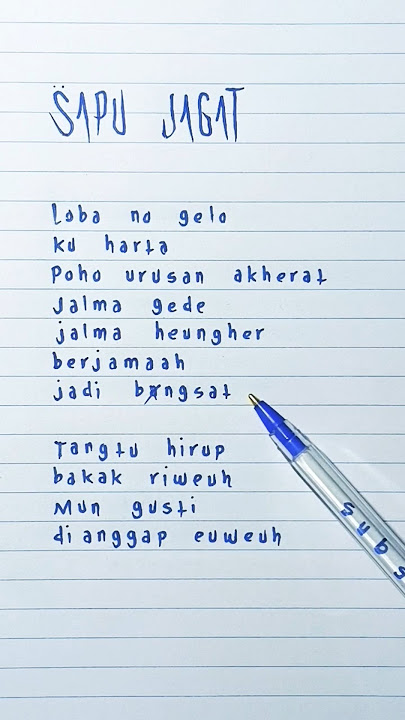 Sapu Jagat · Doel Sumbang · Lyrics
