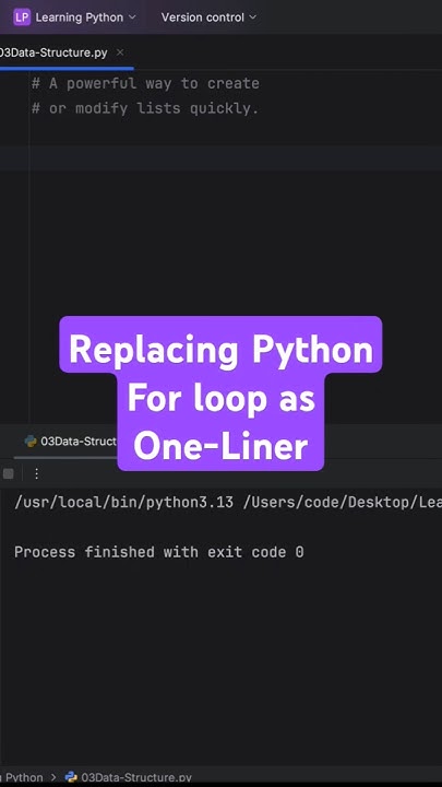 Python for loop as One-Liner #coding #python - YouTube