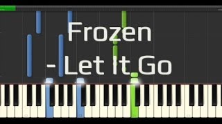 Video thumbnail of "Frozen - Let It Go (Synthesia Piano Tutorial 50% [Easy])"