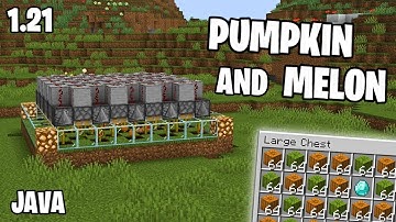 Easy Melon and Pumpkin Farm 1.21 - Minecraft Java Tutorial