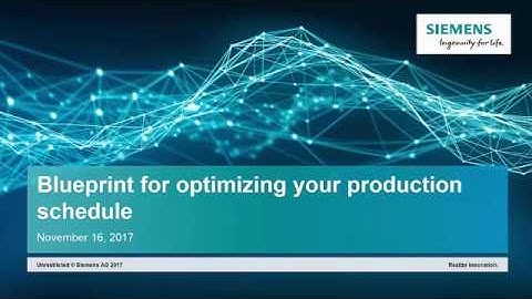 Blueprint For Optimizing Your Production Schedule