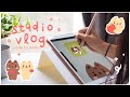 studio vlog ep.00 🌷 testing art prints and stickers for my online shop!