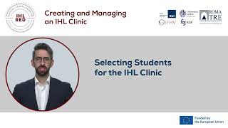 IHL RED eLearning: Creating and Managing an IHL Clinic - Module 3