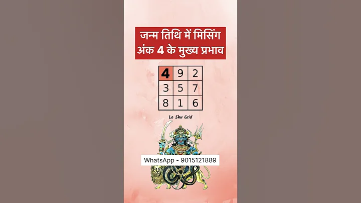 Missing number 4 Effects | Lo shu grid | Numerology | Silent Knowledge #shortsfeed #numerology