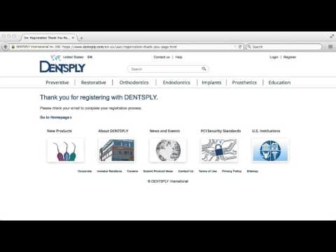 DENTSPLY.com - How To Register