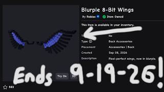 HOW TO GET THE BLURPLE 8-BIT WINGS! [ENDS TOMORROW]