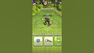 Upgrading Dark Elixir Drill in CoC lvl 1 - Max #clashofclans #viralvideo #shorts