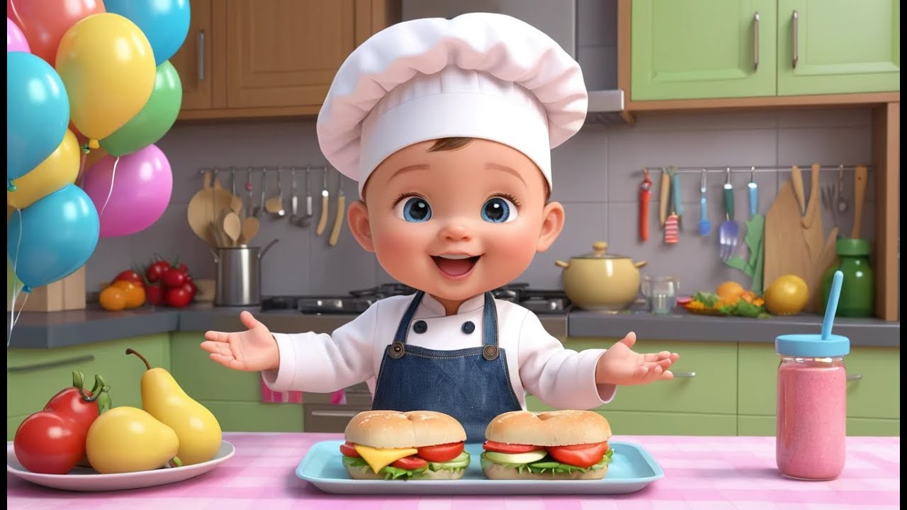 Tiny Chef Sandwich Jam | Fun Cooking & Learning Nursery Rhyme for Kids | Baby Learning Song