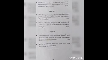 Consumer Behavior question paper 2014