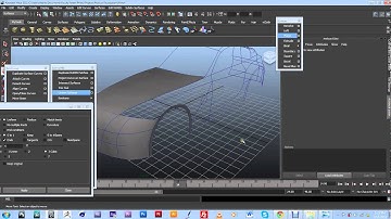 Maya Automobile Modeling 6:Creating NURB surfaces with Loft and Boundary surfaces.