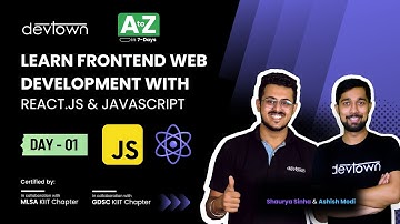 [LIVE] DAY 01 - Learn Frontend Web Development with React.JS & JavaScript | COMPLETE in 7 - Days