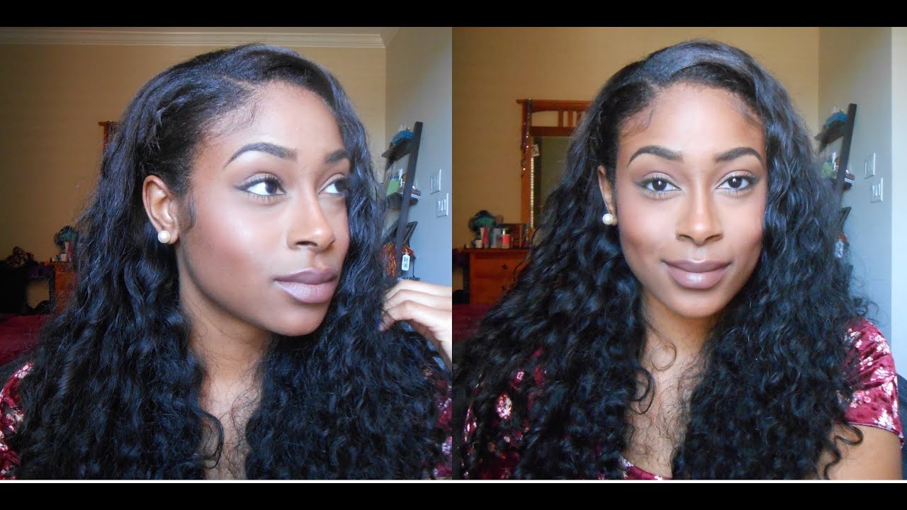 HAIR Hair Quickie How I Blend Relaxed Hair W Curly Extensions