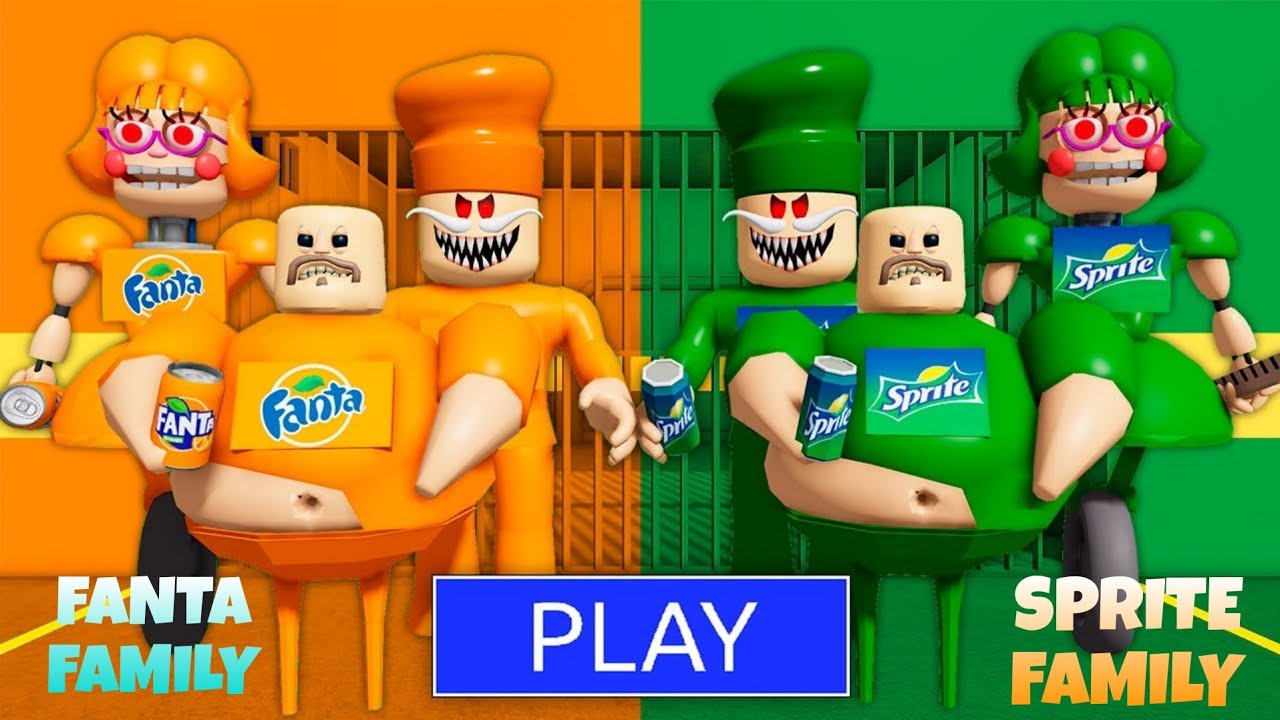 FANTA BARRY🆚️SPRITE BARRY FAMILY PRISON RUN! OBBY ROBLOX FULL GAMEPLAY WALKTROUGH 