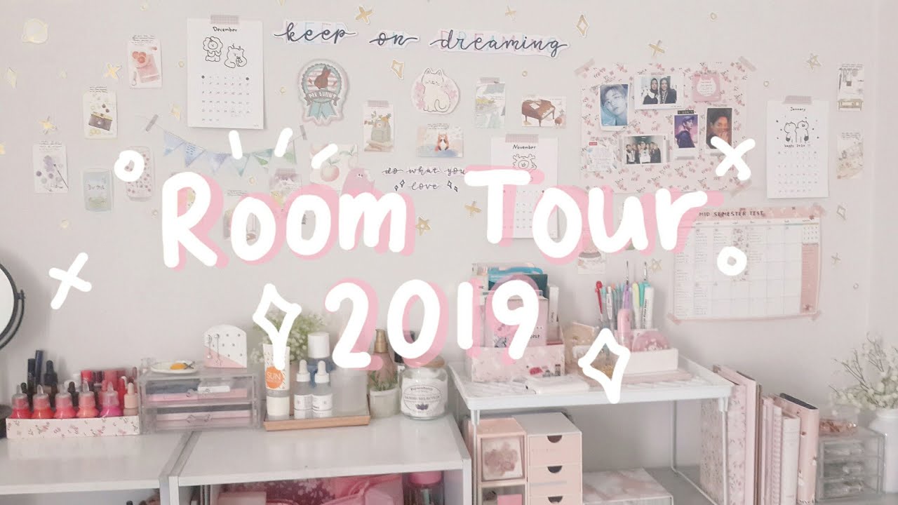 Christmas Time Pastel Pink Aesthetic Room Tour 2019 Youtube