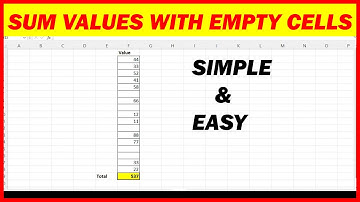 How to sum values with blank cells in ms excel | Auto sum filling trick at once for blank cells