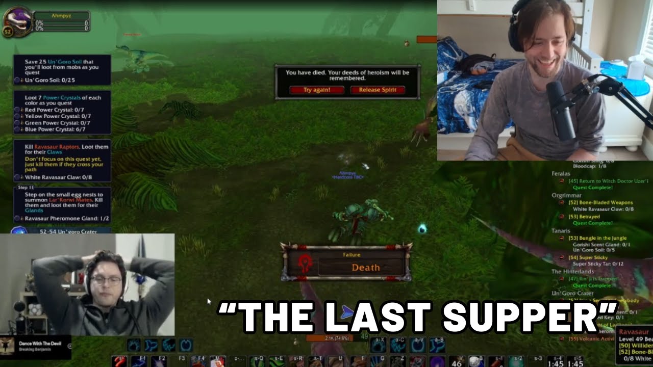 Реакция Sodapoppin на смерть Эмпи в TBC Hardcore