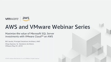 Modernize Your SQL Server Environment with VMware Cloud on AWS