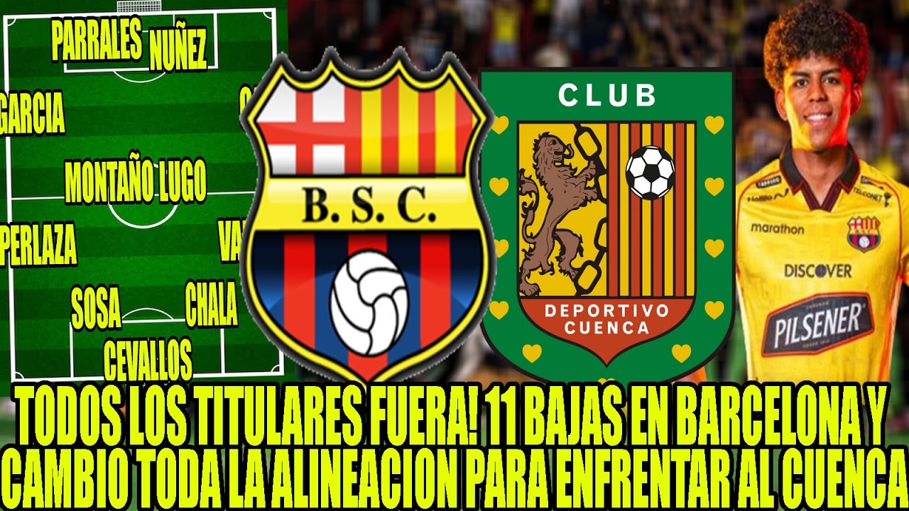 TODOS LOS TITULARES FUERA! 11 BAJAS EN BARCELONA Y CAMBIO TODA LA ALINEACION PARA ENFRENTAR A CUENCA