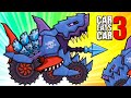 Car Eats Car 3 эволюция машины АКУЛА! Полный апгрейд новой хищной тачки в игре про выживание машин