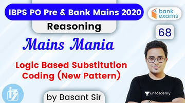 6:00 PM - IBPS PO Pre & Bank Mains 2020 | Reasoning by Basant Tripathi | Substitution Coding