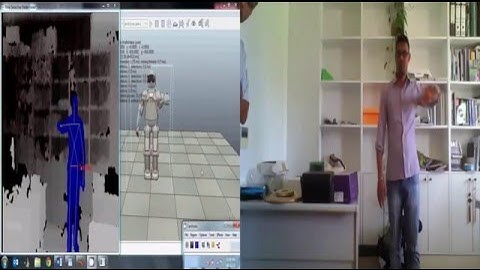 Imitation in VREP using KInect