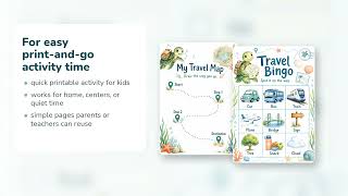 Turtle Travel Trail kids travel journal Printable PDF Etsy 02