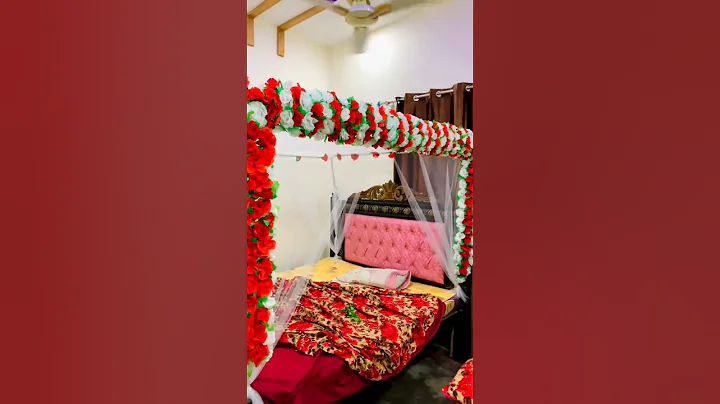 Best Wedding Bedroom Decor with Artificial Flowers |#youtubeshorts #song #love #ytshorts #viral