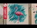 Painting with acrylics a flamingo  talens art creation