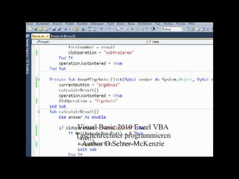 Visual Basic 2010 Excel VBA Taschenrechner programmieren SelMcKenzie Selzer-McKenzie