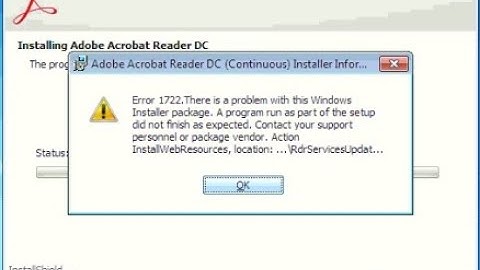 Adobe reader dc error 1722  location rdrservice update