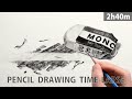 [鉛筆画]2時間40分で描くリアルな消しゴムのメイキング | 描き方 | Pencil Drawing | -No.52