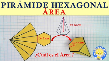 🔺 ÁREA PIRÁMIDE HEXAGONAL Área Lateral, Área de la Base,  y Área Total PIRÁMIDE  | Juliana la Profe