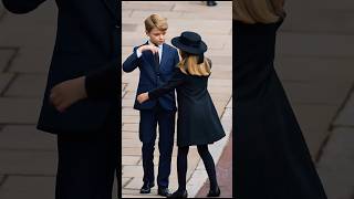 George breaks down, Charlotte’s hug eases the pain 💔#royal #princegeorge #princess #charlotte