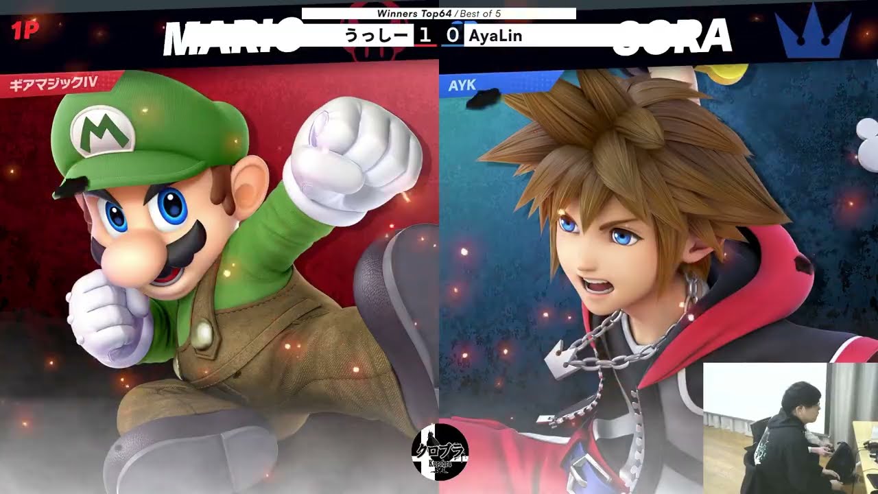 スマブラSP クロブラ50 WR1 うっしー （マリオ） vs KRB｜AyaLin （ソラ/ディディー）