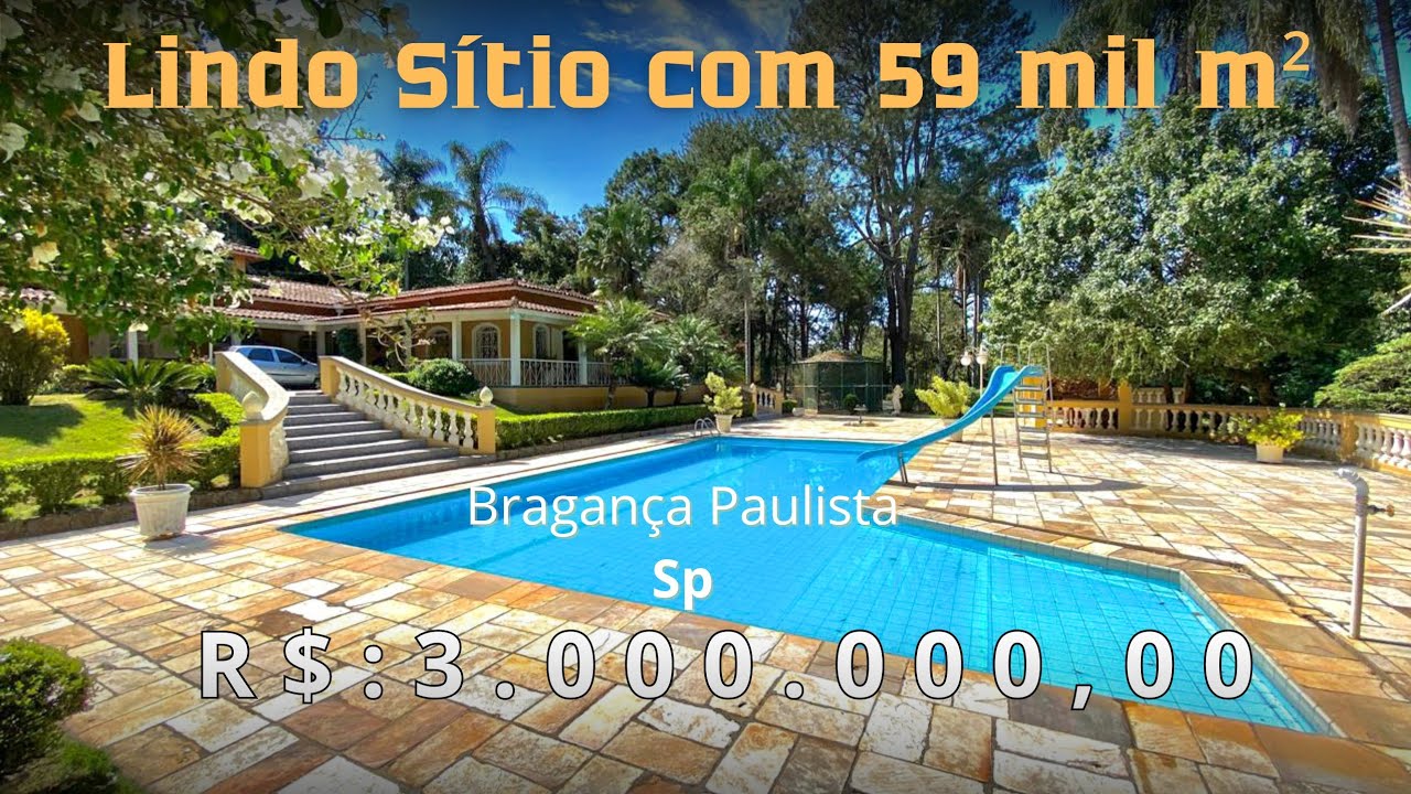 Sítio a venda com 59 mil m² plano, em Bragança Paulista