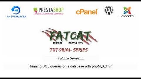 Running SQL queries on a database with phpMyAdmin