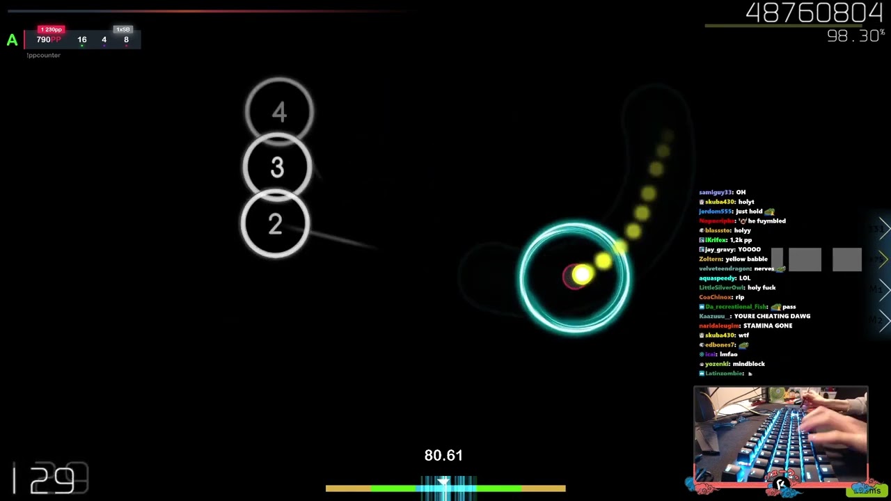 RyuK chokes 1.3kpp in osu