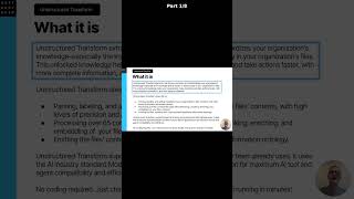 Unstructured Transform Overview: 1 of 8