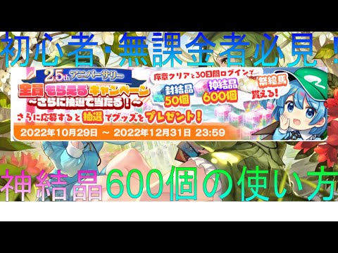 【東方LW】初心者・無課金者必見❗️神結晶600個の使い方講座