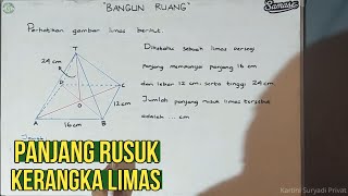 Cara Mudah Menghitung Panjang Rusuk Limas Segi Empat