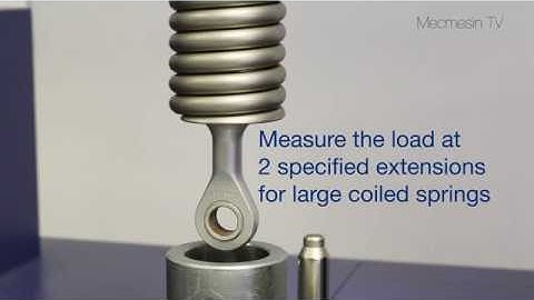 Mecmesin Large spring testing with MultiTest 25 i - Video by Mecmesin