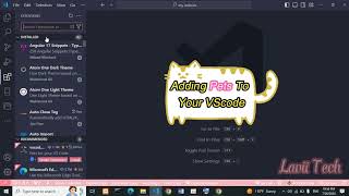 How to add Pets to yore codes in Visual Studio Code - VScode Pets Extension