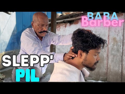 This Head Massage is sleep pill for fast sleep | Baba barber is best indian barber